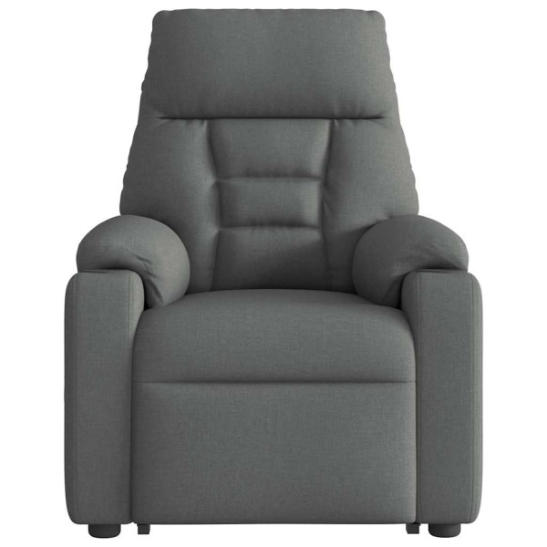 Sillón reclinable elevable de tela gris oscuro M 5