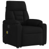 Sillón reclinable de masaje elevable tela negro 4