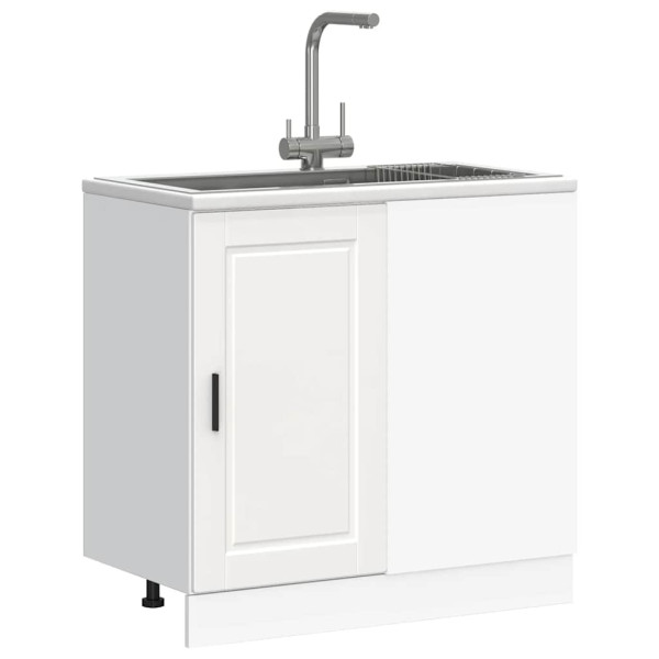 Mueble bajo de cocina Porto madera contrachapada blanca M 4