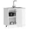 Mueble bajo de cocina Porto alto brillo blanco 1