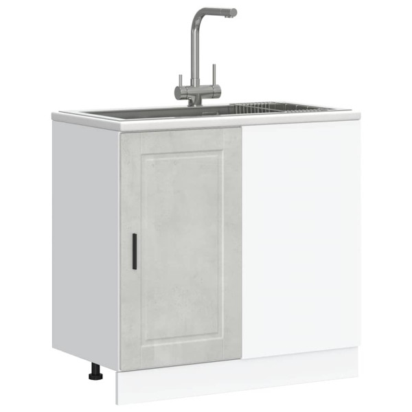 Armário base cozinha Porto derivados madeira cinzento cimento M 4