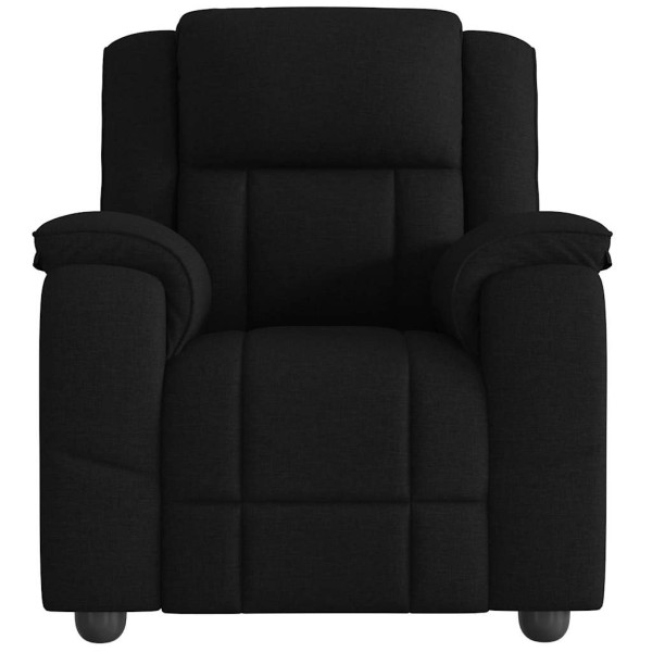 Sillón reclinable de tela negro M 3