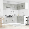 Mueble cocina Kalmar gris hormigón 11 pzas madera contrachapada 3
