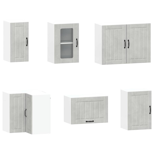 Mueble cocina Kalmar gris hormigón 11 pzas madera contrachapada M 5