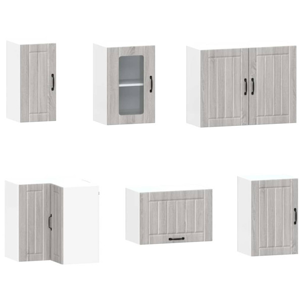 11 peças armário de cozinha conjunto Kalmar cinza sonoma M 5