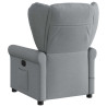 Sillón reclinable de masaje de tela gris claro 5
