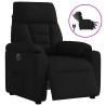 Sillón reclinable eléctrico de tela negro 1