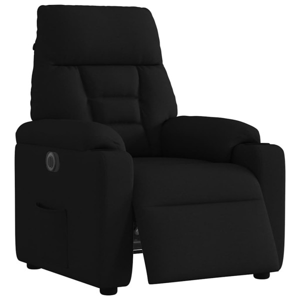 Sillón reclinable eléctrico de tela negro M 3