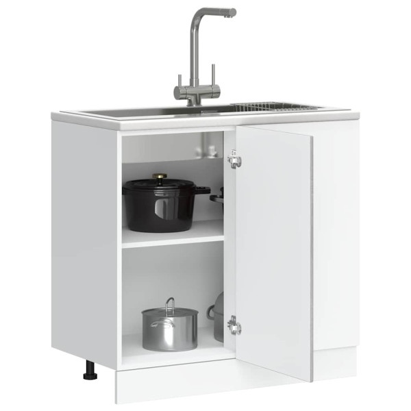 Mueble bajo de cocina porto gris sonoma madera reconstituida D