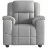 Sillón de masaje reclinable de tela gris nube 3