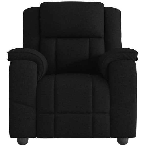Sillón reclinable de masaje de tela negro M 3