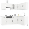 Mueble de cocina Kalmar blanco 11 piezas madera contrachapada 1