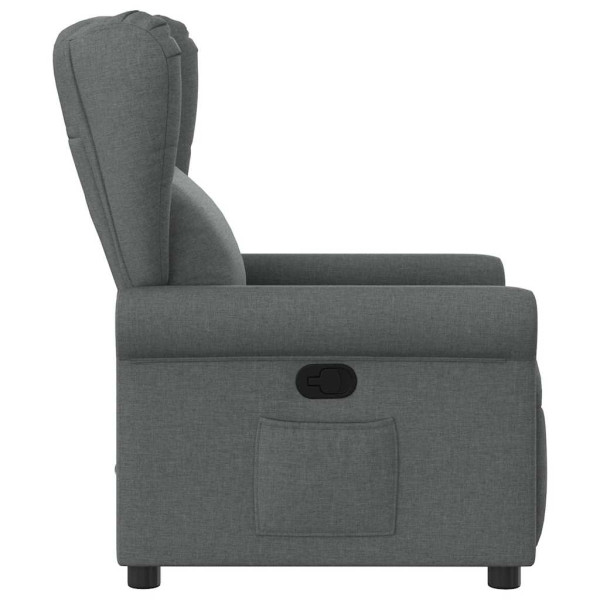 Sillón reclinable de tela gris oscuro M 4