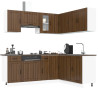 Mueble cocina Kalmar roble marrón 11 pzas madera contrachapada 1