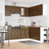 Mueble cocina Kalmar roble marrón 11 pzas madera contrachapada 3