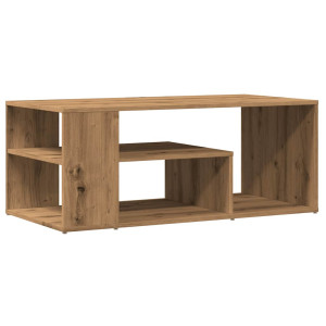 Mesa de centro madera contrachapada roble artisan 100x50x40 cm H