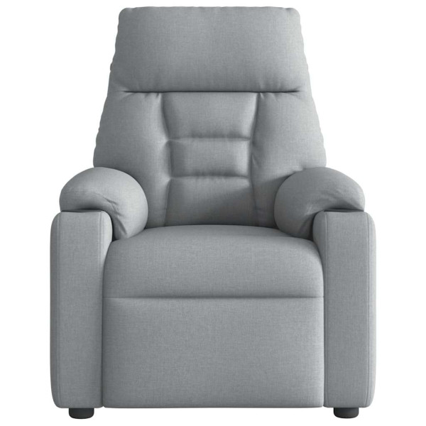 Sillón reclinable de masaje eléctrico tela gris claro M 5