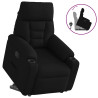 Sillón reclinable elevable tela negro 1