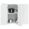 Mueble de cocina esquina pared Porto madera ingeniería blanca 1