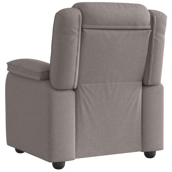 Sillón reclinable de tela gris taupe M 5