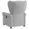 Sillón de masaje reclinable de tela gris nube 5