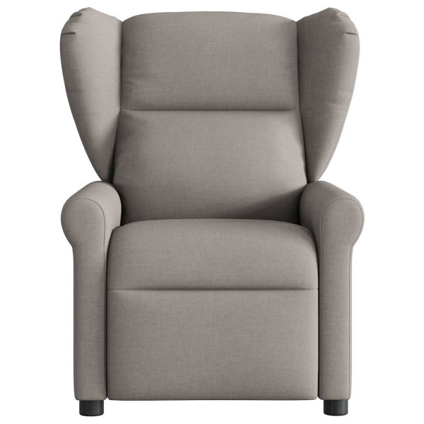 Sillón reclinable de tela gris taupe M 3
