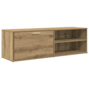 Mueble de TV madera de ingeniería roble artesanal 120x34x37 cm H