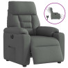 Sillón reclinable eléctrico de tela gris oscuro 1