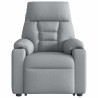 Sillón reclinable elevable de tela gris claro 5