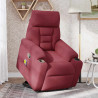 Poltrona de massagens reclin. elevatória tecido vermelho tinto 2