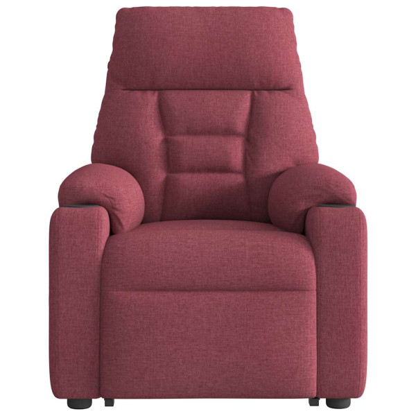Poltrona de massagens reclin. elevatória tecido vermelho tinto M 5