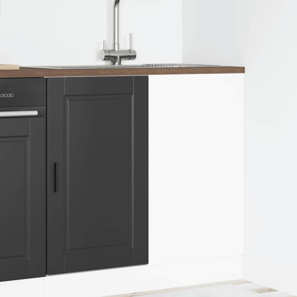 Mueble bajo de cocina Porto madera contrachapada negro M 3