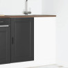 Mueble bajo de cocina Porto madera contrachapada negro 3