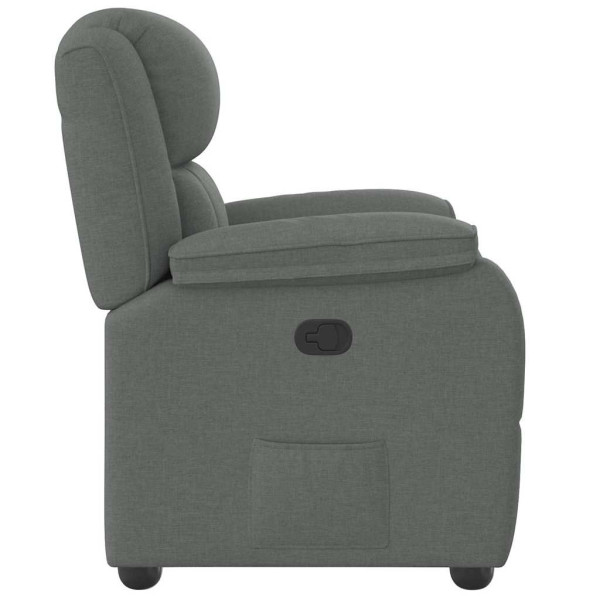 Sillón reclinable de tela gris oscuro M 4