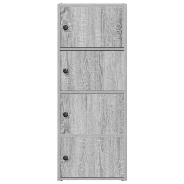 Estantería madera de ingeniería gris sonoma 40x24x102 cm M 4