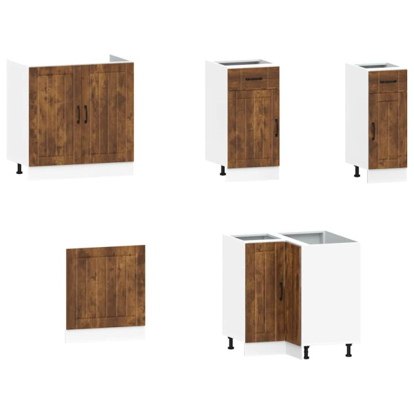 Mueble cocina Kalmar roble ahumado 11 pzas madera contrachapada M 4