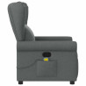 Sillón de masaje reclinable de tela gris oscuro 4
