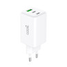 Red Universal Ultra Fast PD Port x3 (2x Tipo-C + 1x USB) COOL (65W) Branco GaN 5
