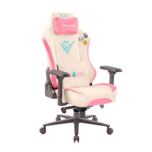 Silla gaming Phoenix nova crema/rosa M 3
