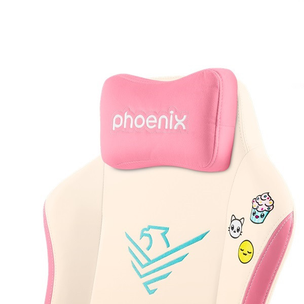 Silla gaming Phoenix nova crema/rosa M 5