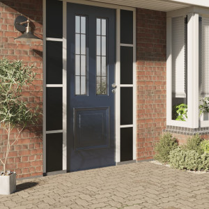 Lámina de ventana esmerilada estática PVC negro 45x500 cm H