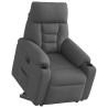 Sillón eléctrico reclinable elevable de tela gris oscuro 3