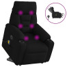 Sillón de masaje eléctrico reclinable elevable tela negro 1