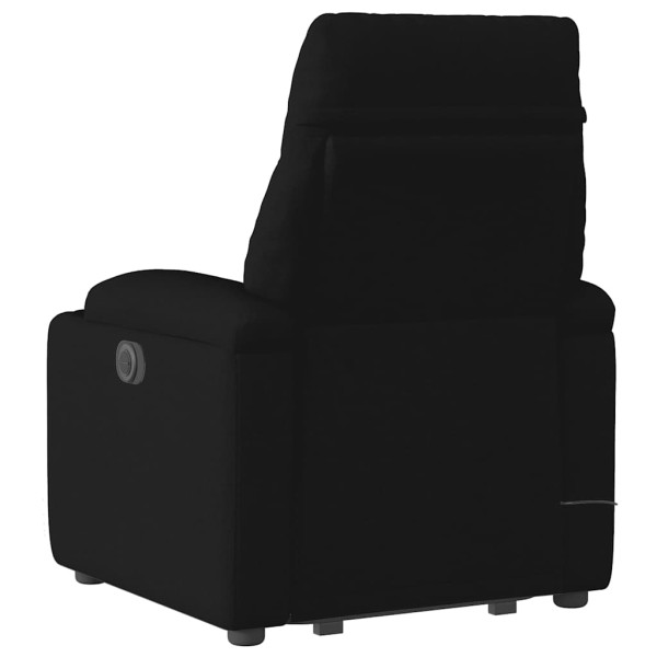 Sillón de masaje eléctrico reclinable elevable tela negro M 5