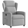 Sillón reclinable eléctrico de tela gris nube 4