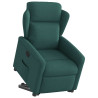 Sillón reclinable elevable tela verde oscuro 3