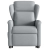 Sillón eléctrico reclinable elevable de tela gris claro 5