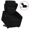 Sillón eléctrico reclinable elevable de tela negro 1