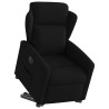 Sillón eléctrico reclinable elevable de tela negro 3