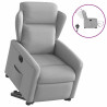 Sillón eléctrico reclinable elevable de tela gris nube 1